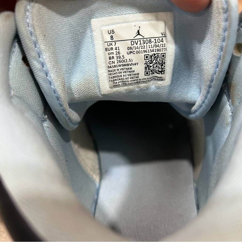 Air Jordan 1 Mid SE White Ice Blue Black DV1308-104 Men's Shoes Size 8 wmn’s 9.5 - Picture 6 of 6